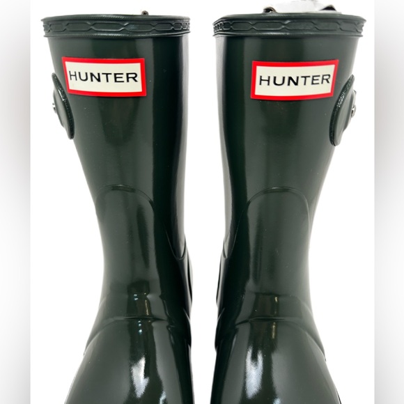 NEW HUNTER Short Rain Boot/GLOSS GREEN/SIZE 6 - Picture 8 of 11
